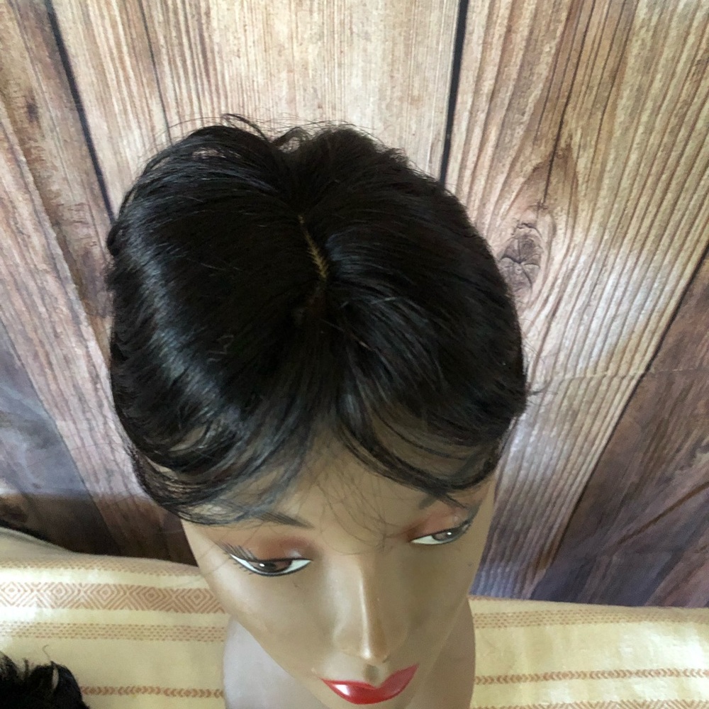 Human hair wig topper 7”